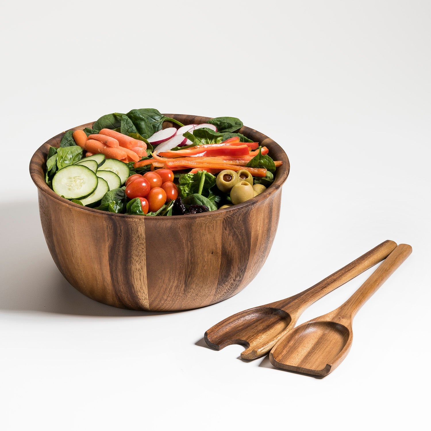 Large Salad Bowl with Servers - 335B3