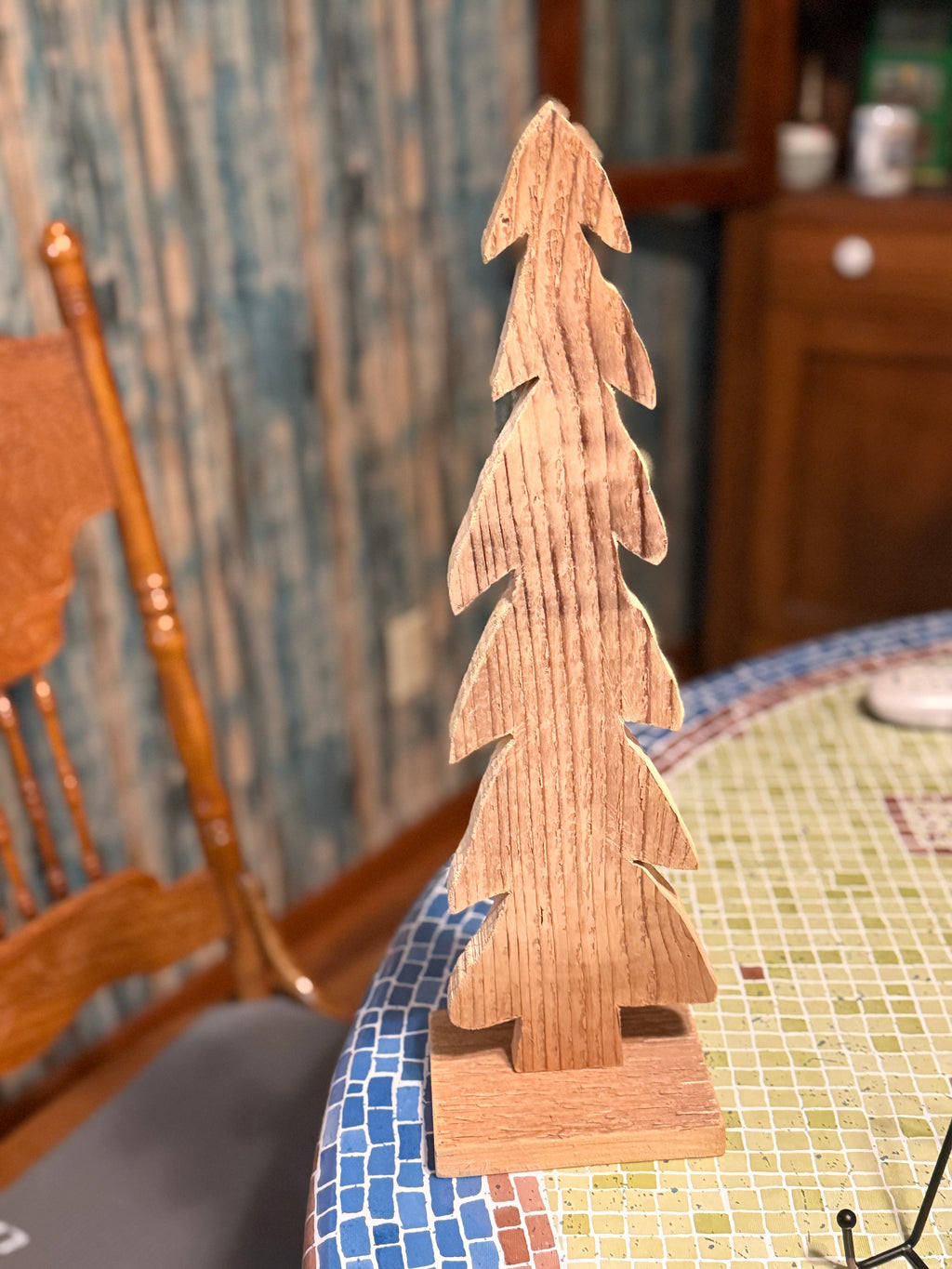 Handmade Wooden Christmas Tree – 18 x 5.5 Rustic Holiday Decor#57