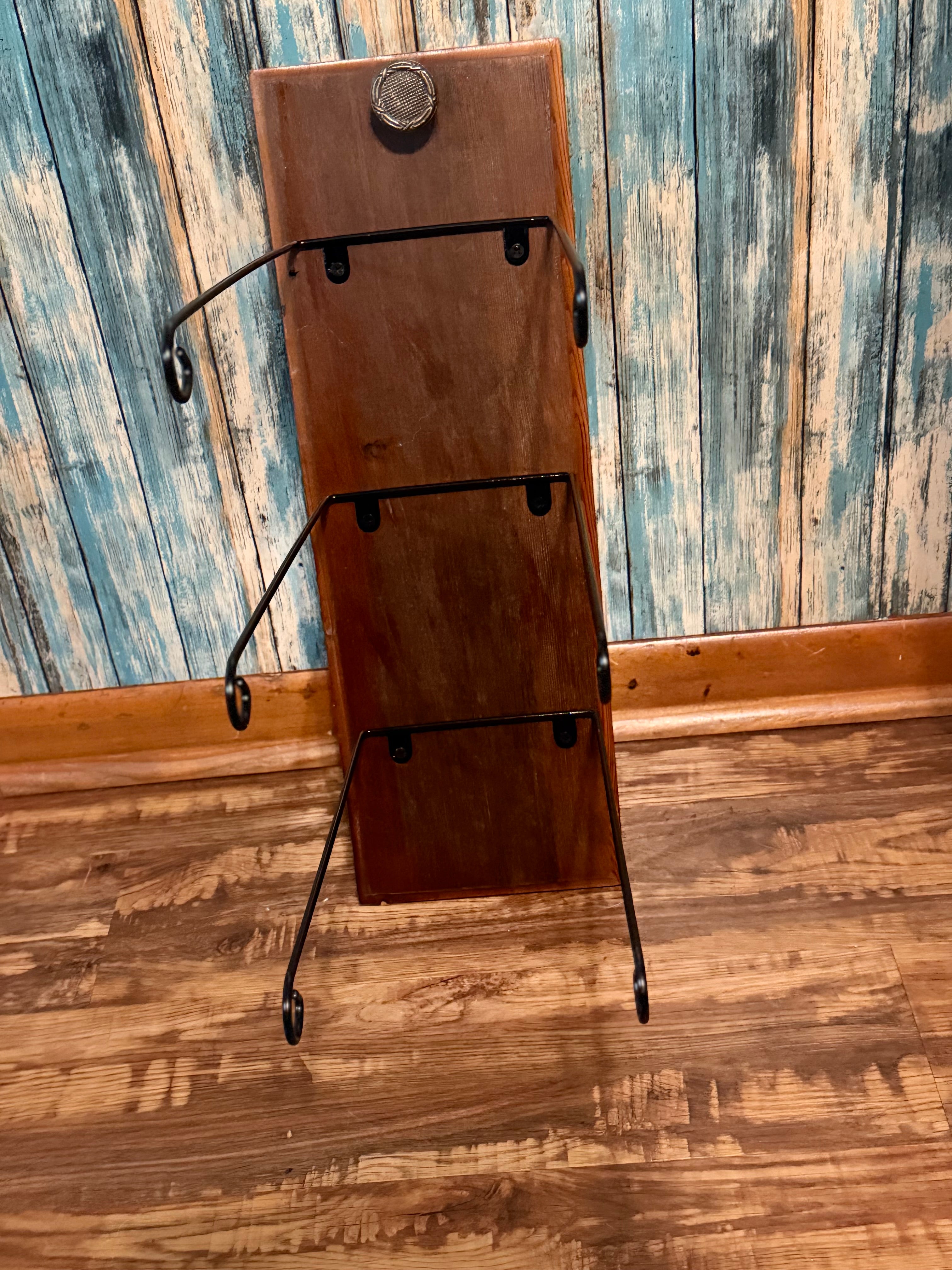 Handmade Wooden Cowboy Hat Rack – 21x7.5#56