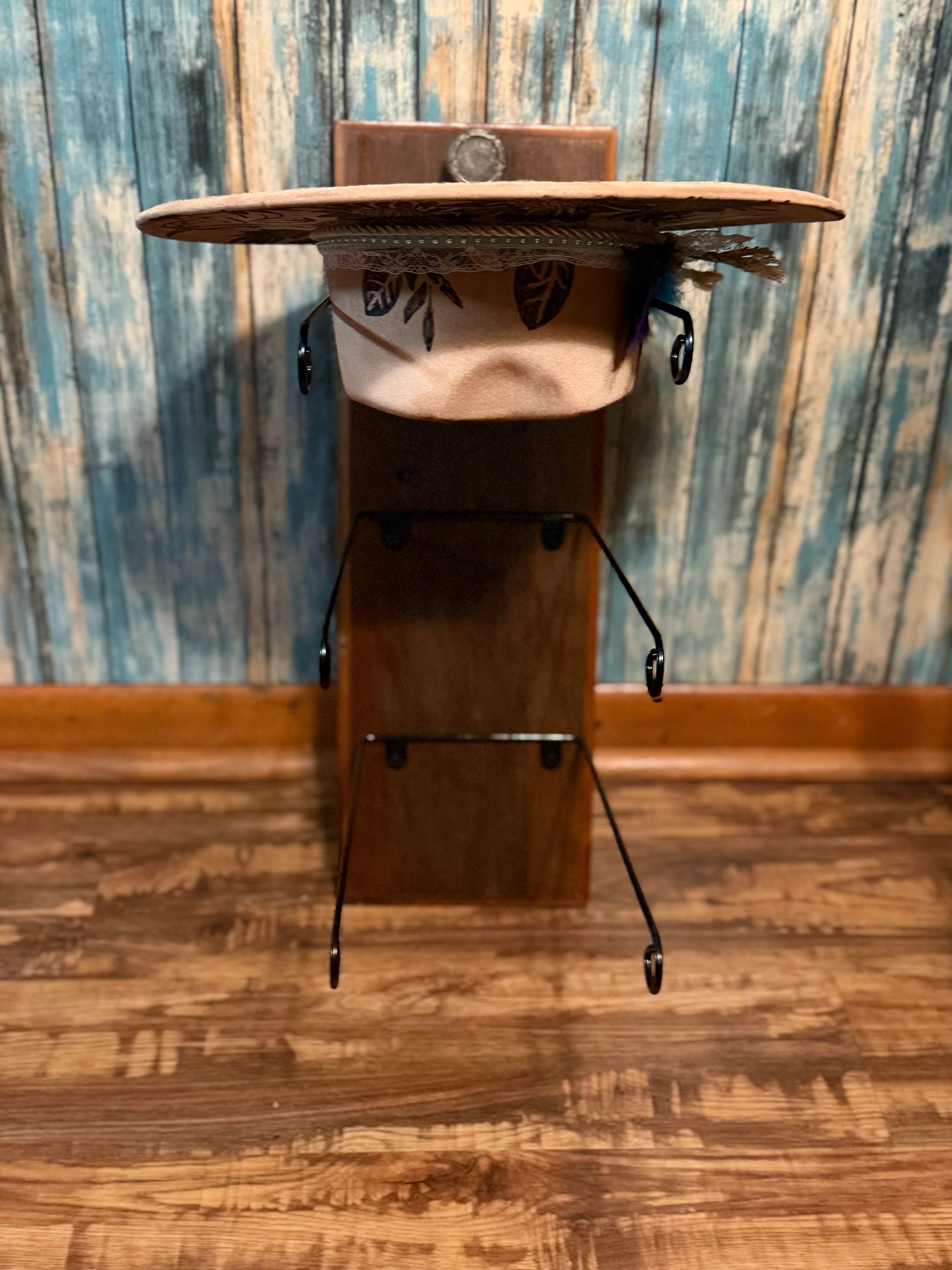 Handmade Wooden Cowboy Hat Rack – 21x7.5#56