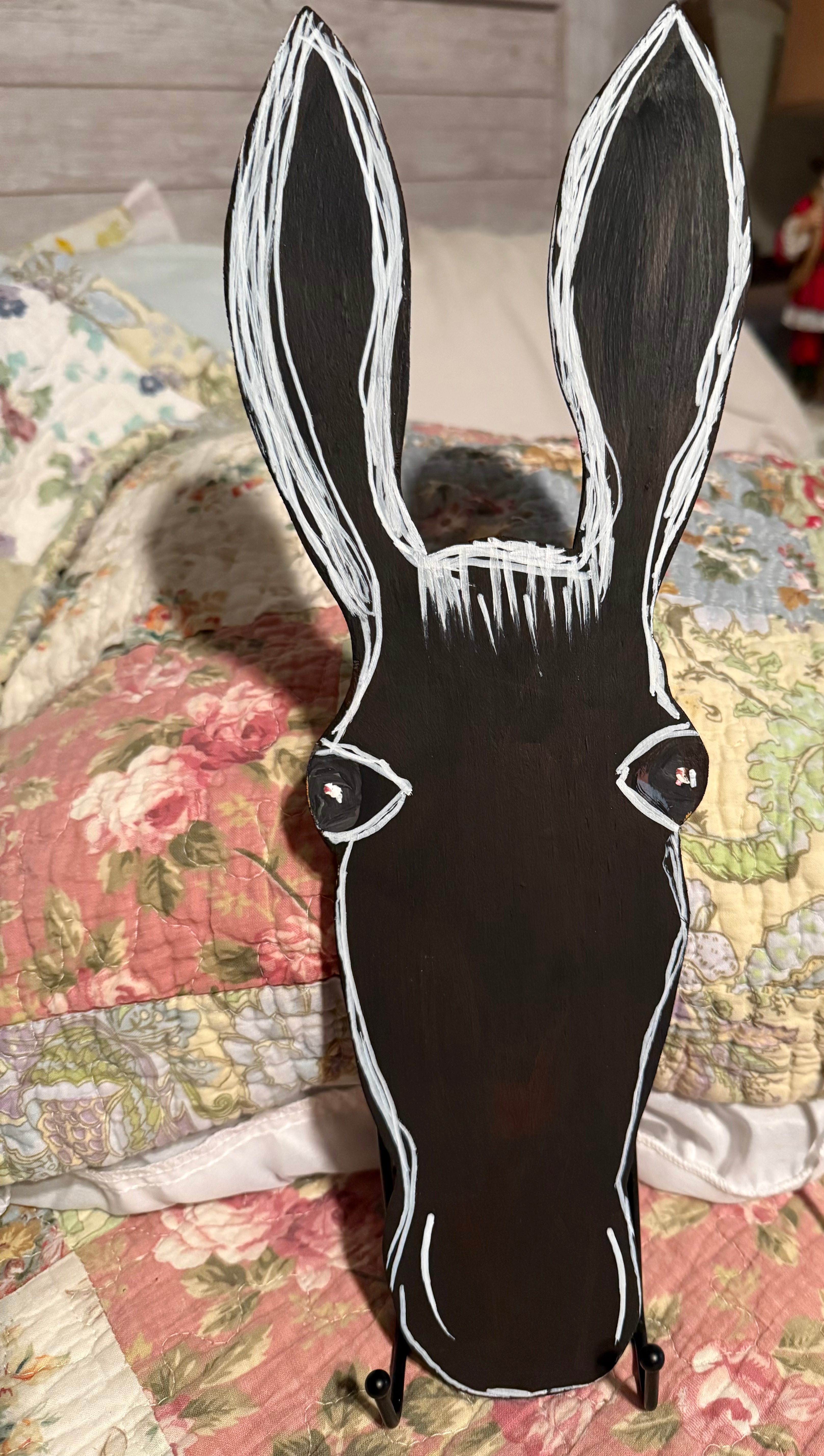 Black Donkey Silhouette Wall Art | Handcrafted Western Décor | 16” Tall -Made to Order #36