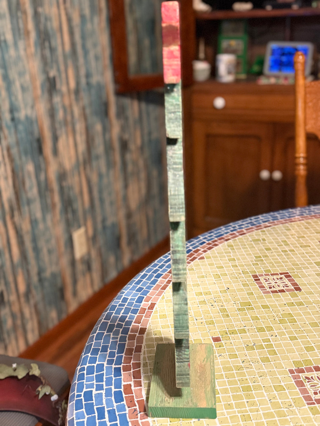 Rustic Christmas Tree Shelf with Star#62