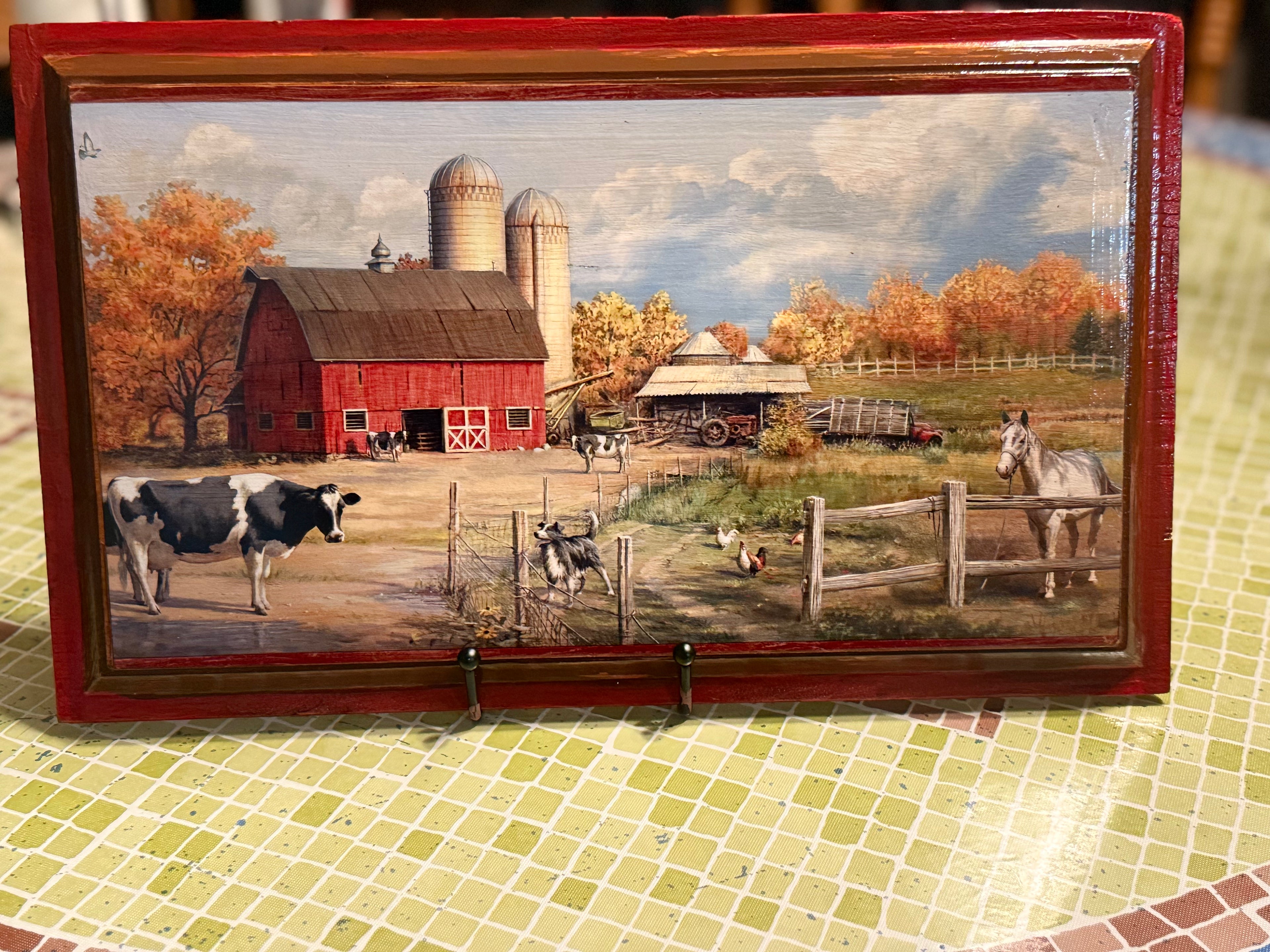 Rustic Red Barn & Cows#54