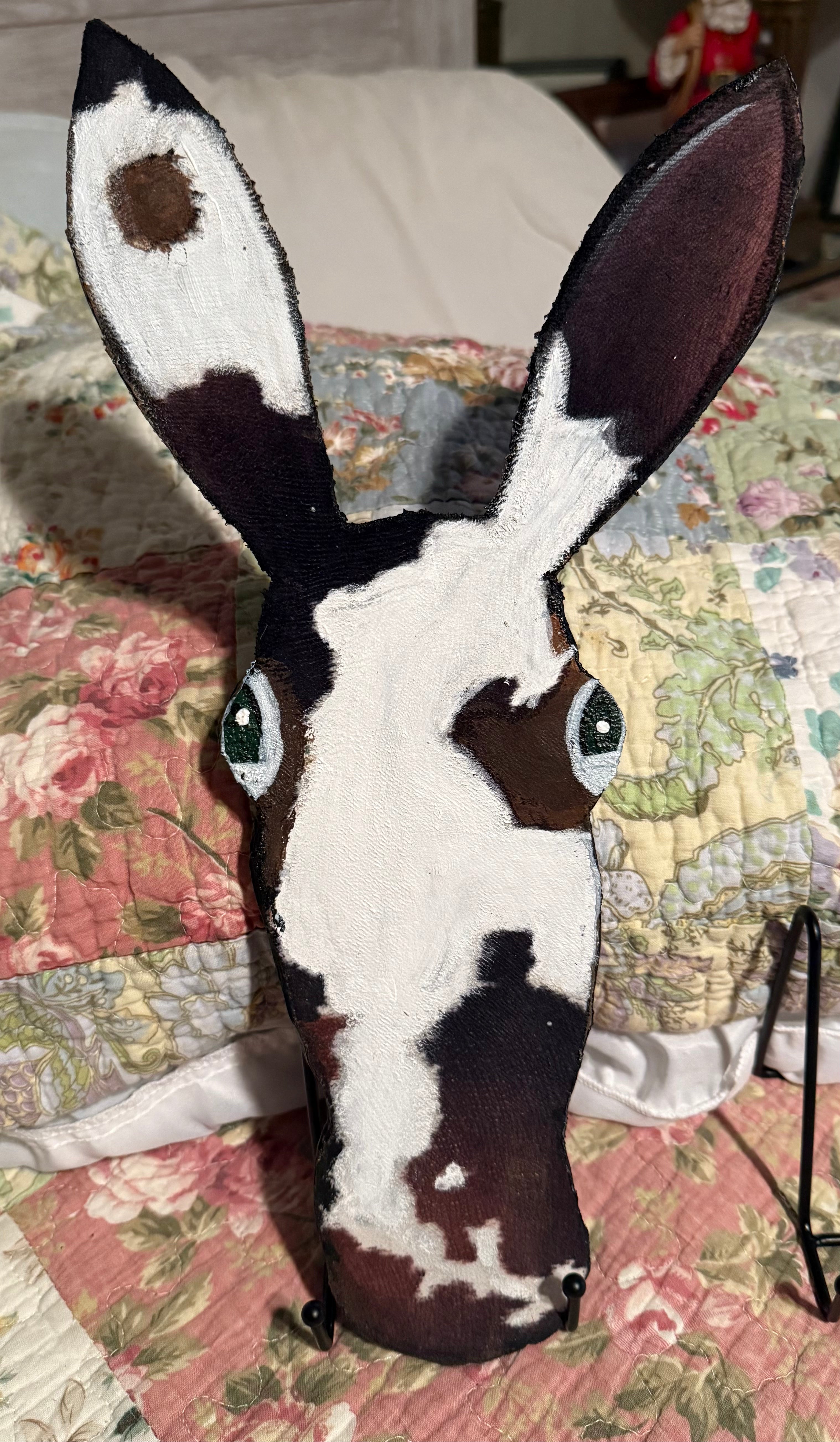 Spotted Donkey Wall Art — Hand-Painted Western Home Décor | 16” Tall-Made to Order #32