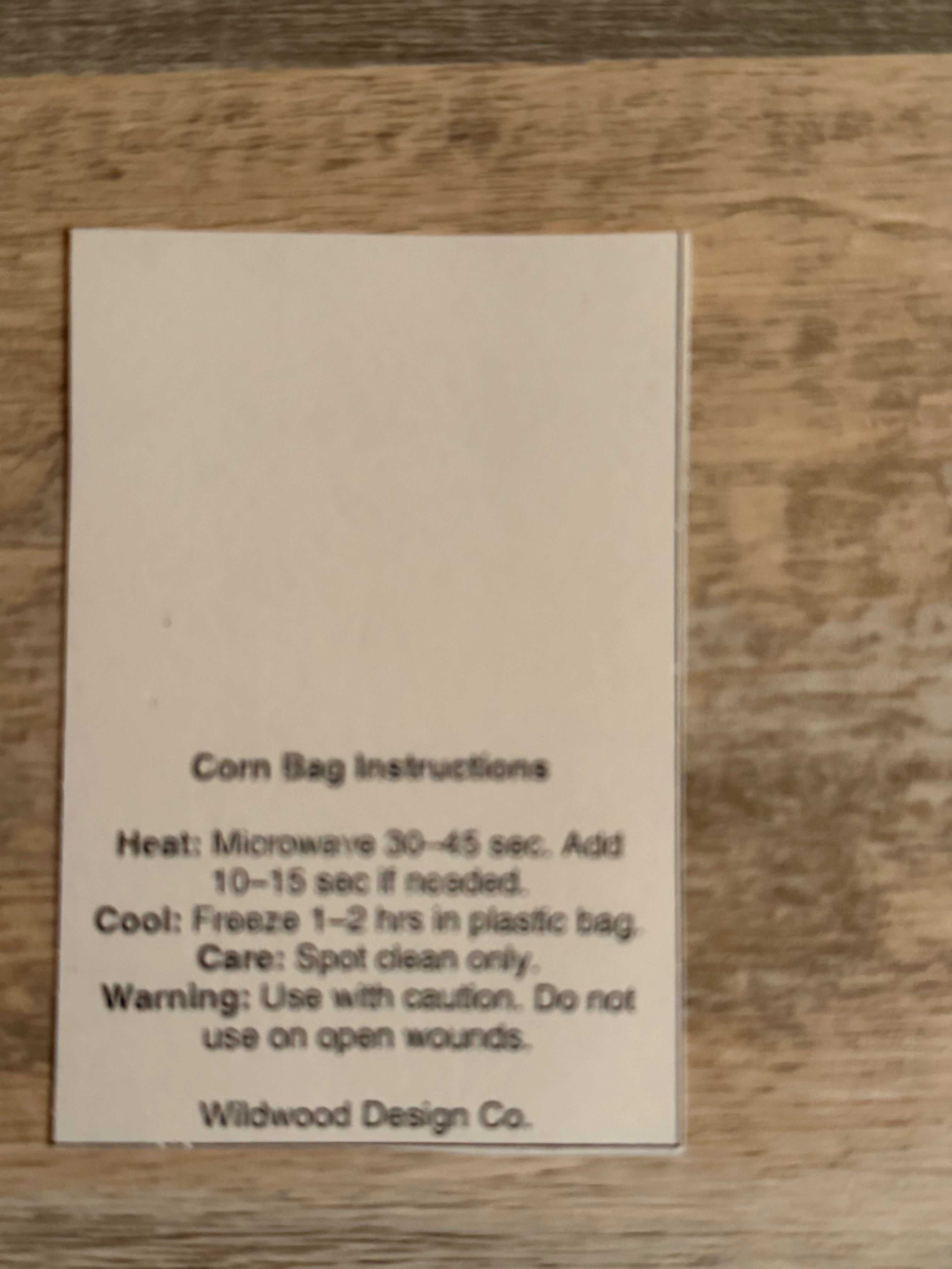 Corn Bag Heating & Cooling #65