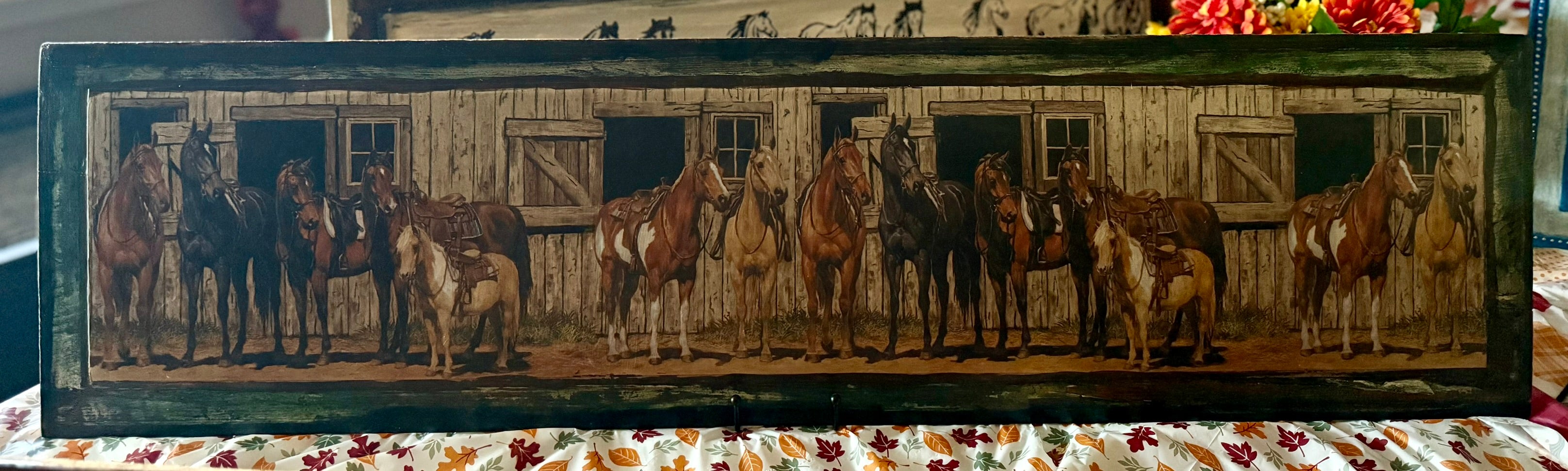 Running Horses Barnwood Art