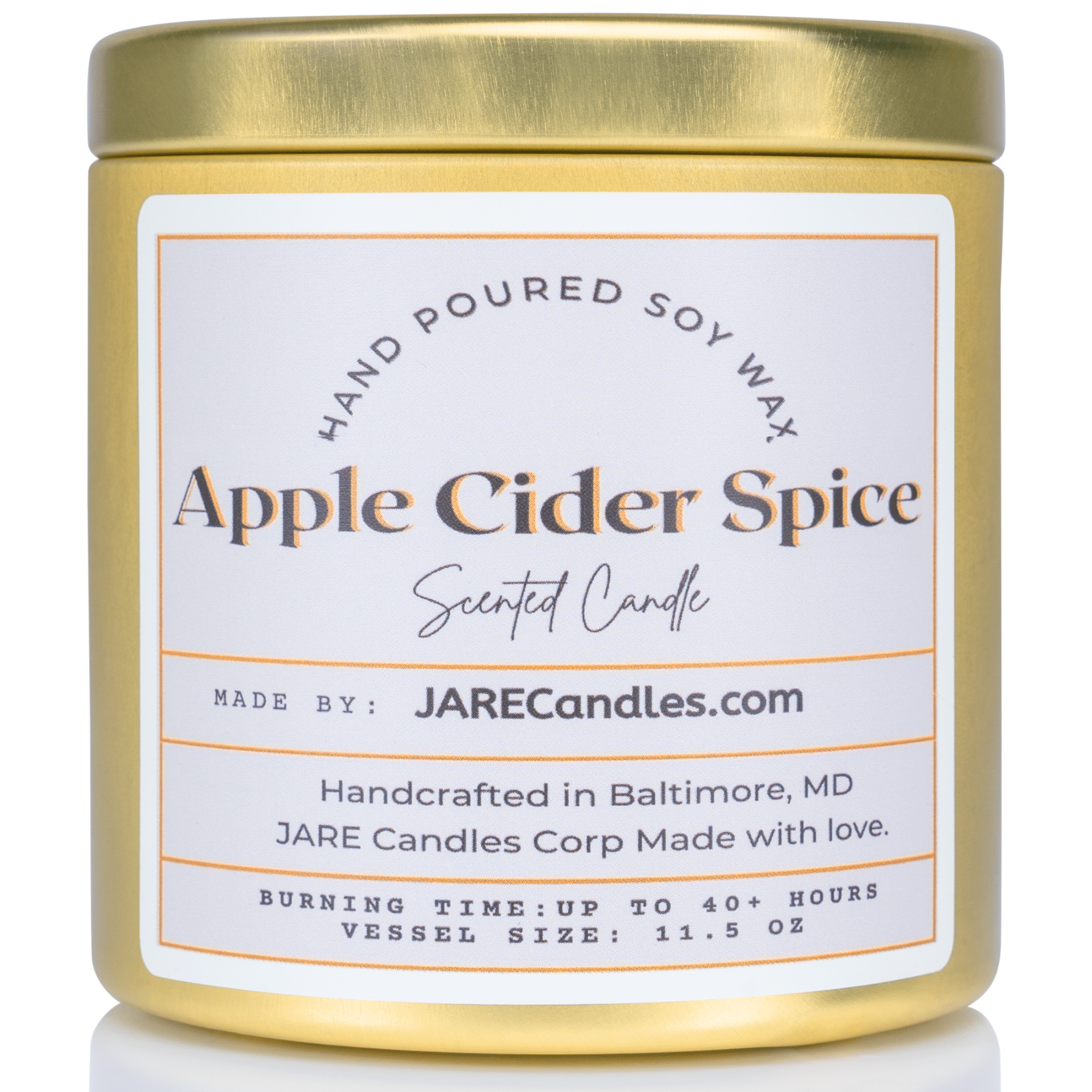 Apple Cider Spice - Cinnamon, Clove, Nutmeg - Soy Wax Scented Candle
