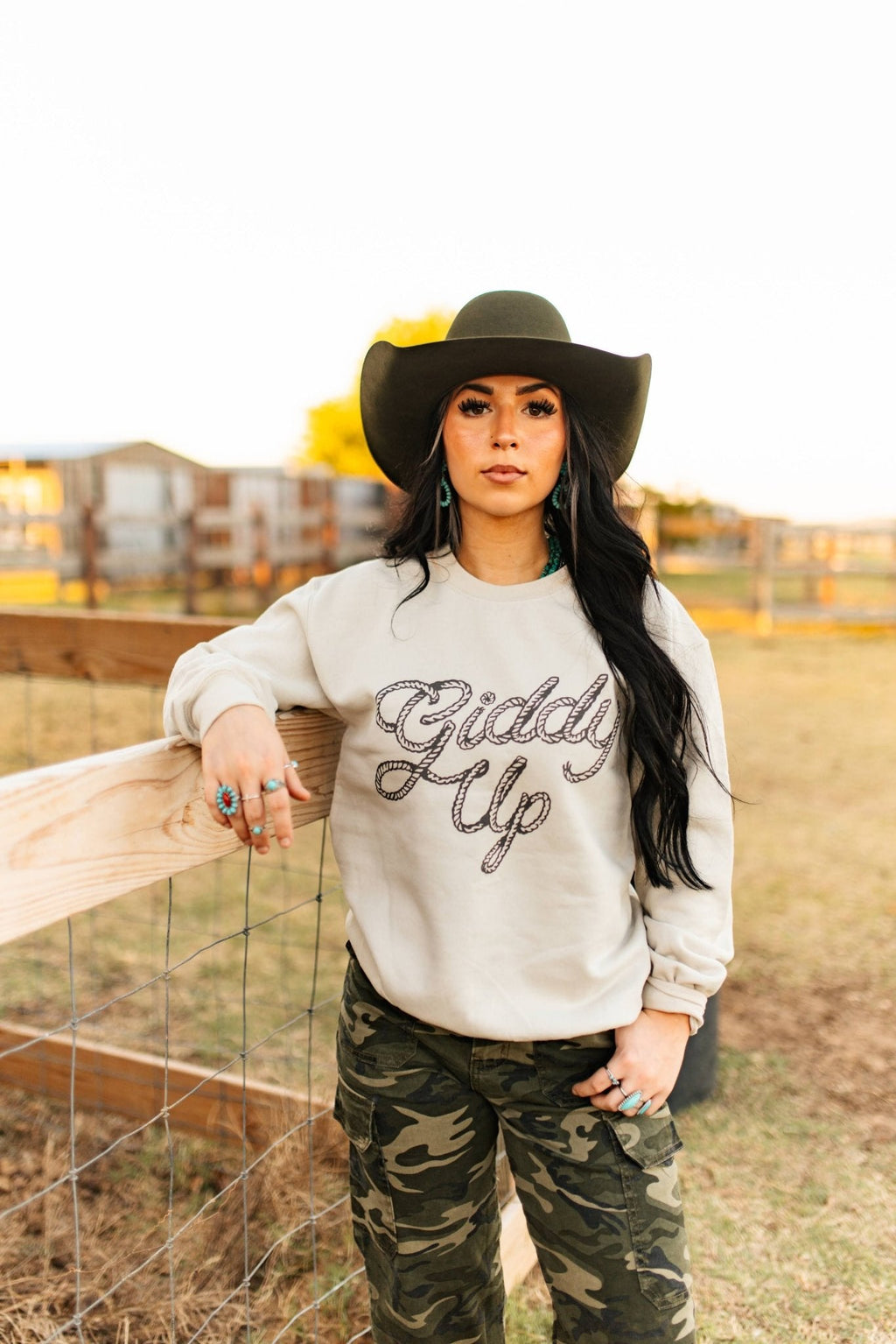 Giddy Up Twisted Rope Graphic Sweatshirt