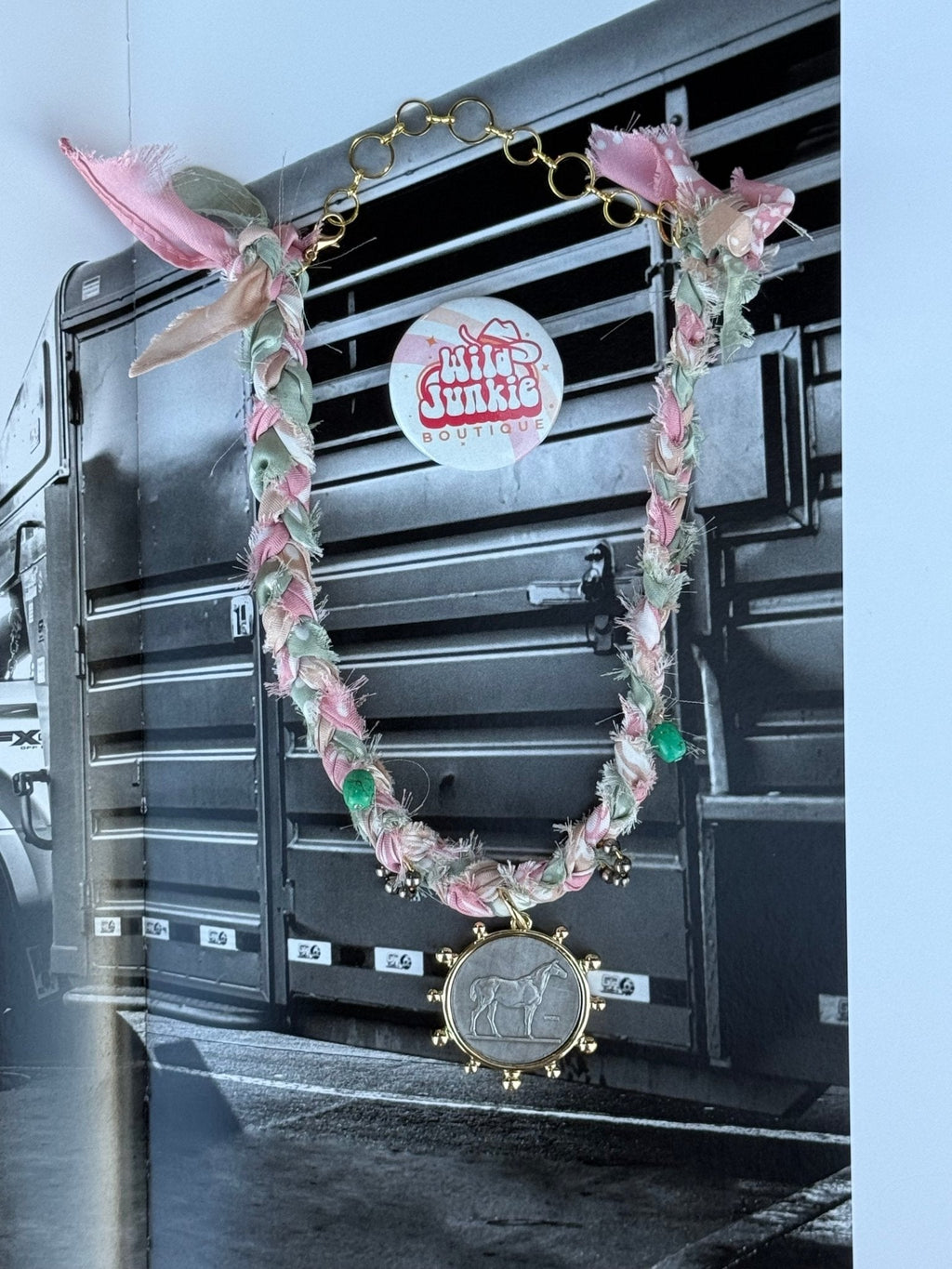 Mixed Metals Braided Bandana Necklace