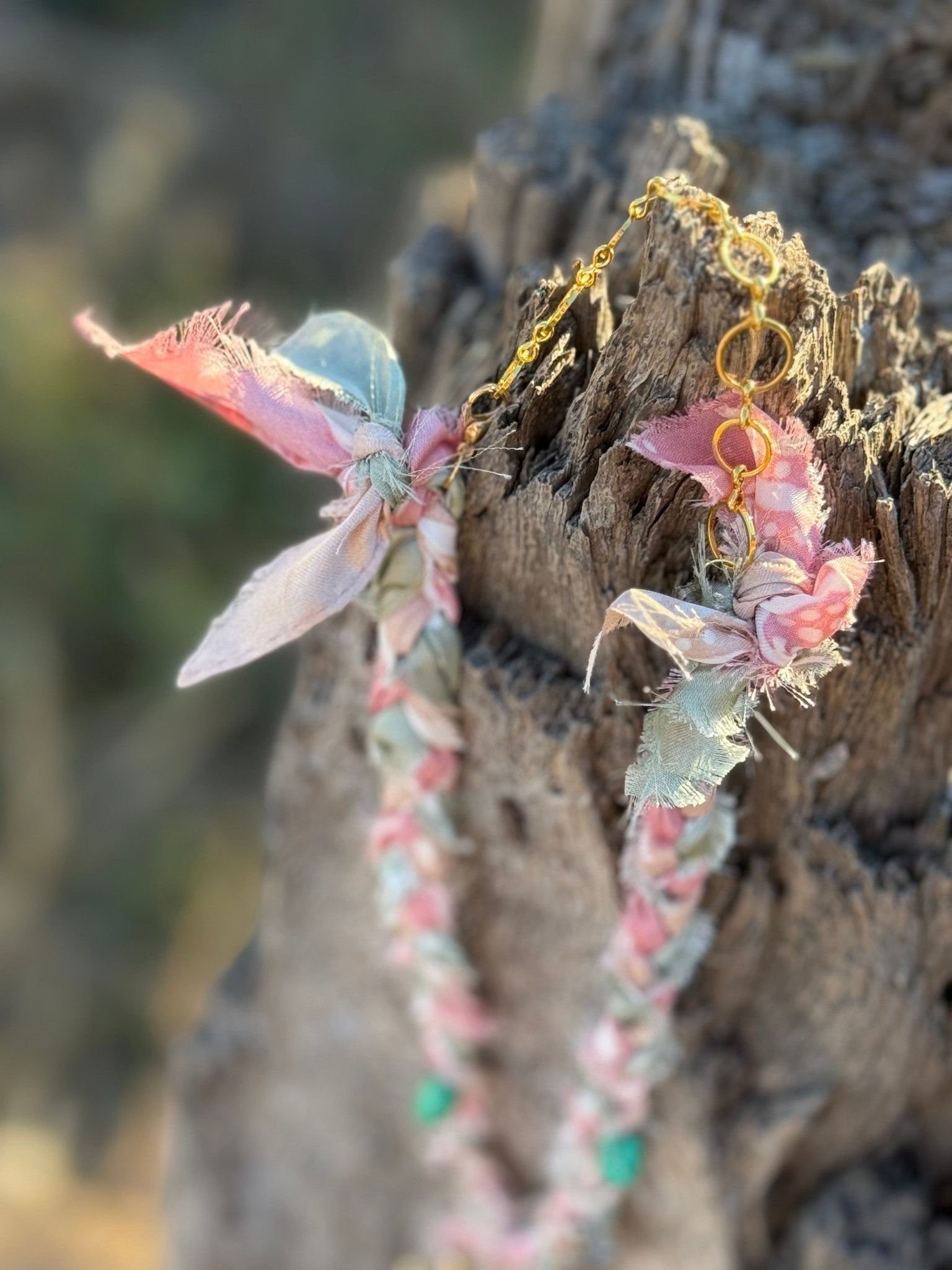 Mixed Metals Braided Bandana Necklace